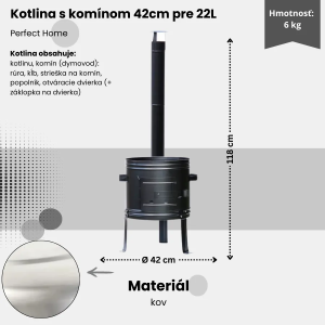 Alternative view of Kotlina s komínom 42cm pre kotlík 22l Perfect Home