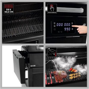 Landmann elektrický gril 3200 W s vozíkom, čierny