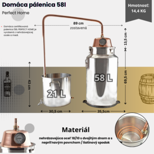 Alternative view of Nerezová kotlová zostava s medeným prepojením 58l Perfect Home