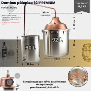 Alternative view of Nerezová kotlová zostava s medeným prepojením 92l PREMIUM Perfect Home