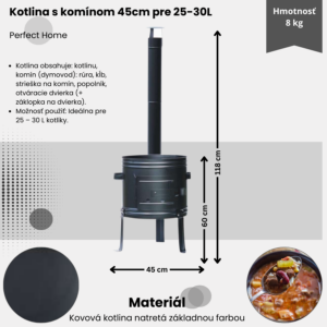 Alternative view of Kotlina s komínom 45cm pre kotlík 22l Perfect Home