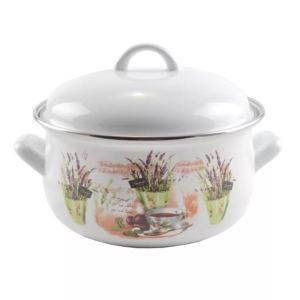 Smaltovaný hrniec s pokrievkou 4,8 l, 22cm Perfect Home