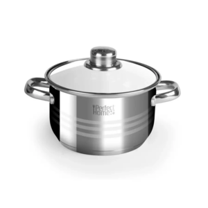 Hrniec nerezový so sklenenou pokrievkou 8,5 l, 28cm Perfect Home
