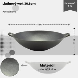 Alternative view of Liatinový wok 36,6cm Perfect Home