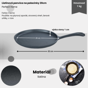 Alternative view of Liatinová panvica na palacinky 20cm Perfect Home