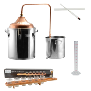 Destilačné zariadenie 50l eco+ liehomer + odmerka + servírovací set