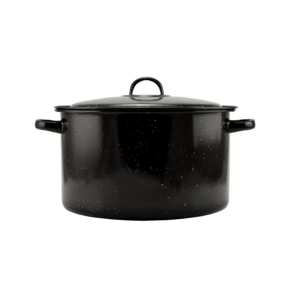 Smaltovaný hrniec s pokrievkou 20l, 36cm čierny Perfect Home