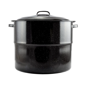 Smaltovaný hrniec s pokrievkou 31l, 45cm čierny Perfect Home