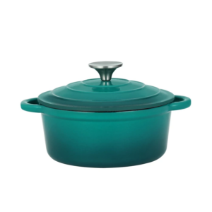 Smaltovaný liatinový hrniec 2l, 20cm tyrkysový Perfect Home