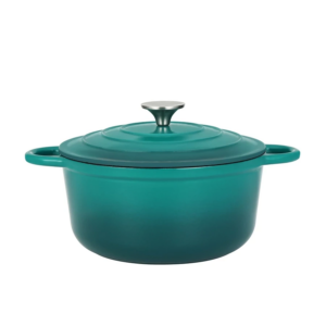 Smaltovaný liatinový hrniec 3,6l 24cm tyrkysový Perfect Home