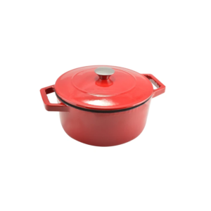 Smaltovaný liatinový hrniec 3,2l 22cm červený Perfect Home