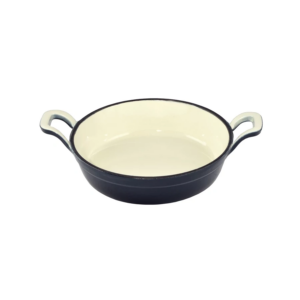 Smaltovaná liatinová mini panvica 18,5 cm, oceľovo-modrá Perfect Home