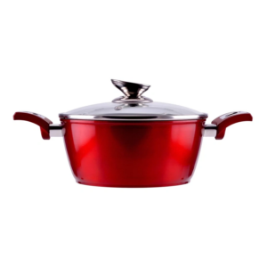 Hrniec s nepriľnavým povrchom 2,6 l, 22cm červený Perfect Home