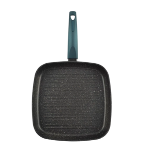 Grilovacia panvica 28x28cm s nepriľnavou vrstvou modro-zelená Perfect Home
