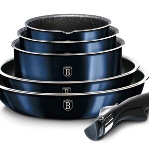 Alternative view of Súprava hrncov s mramorovým povrchom 12 dielna BerlingerHaus - metalická modrá