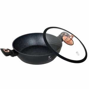 Alternative view of Hrniec plytký s mramorovým povrchom 28cm 3,8l čierny BerlingerHaus