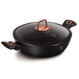 Hrniec plytký s mramorovým povrchom 28cm 3,8l čierny BerlingerHaus