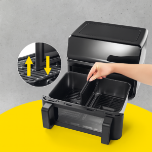 Alternative view of Teplovzdušná fritéza/ Digitálna Vario dvojkomorová 9l 2700W GOURMETMAXX