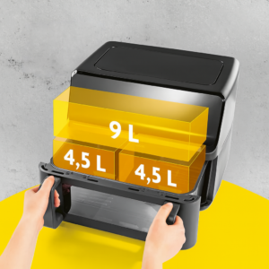 Teplovzdušná fritéza/ Digitálna Vario dvojkomorová 9l 2700W GOURMETMAXX