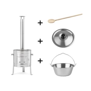 Veľká 4v1 nerezová sada na guláš 31cm s kotlíkom 8l Perfect Home