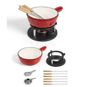 Alternative view of Súprava na fondue smaltovaná liatina 1,8 l červená Perfect Home