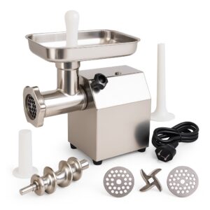 Celonerezový mlynček na mäso INOX 8″ 2500 W, 230 kg/h, kovový hriadeľ