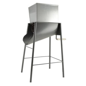 Ručný drvič ovocia s oceľovým lievikom 68 cm, lis na mušt a kvas