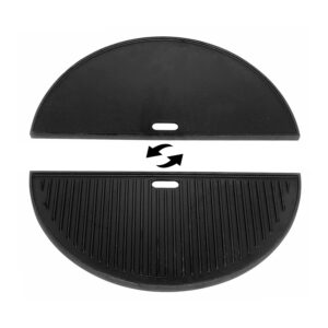 Obojstranná polkruhová liatinová grilovacia doska 51 cm pre Kamado SE 23,5