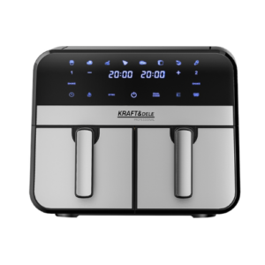 Teplovzdušná fritéza AirFryer 9L-2 komory, 2500W, 8 programov, LED panel